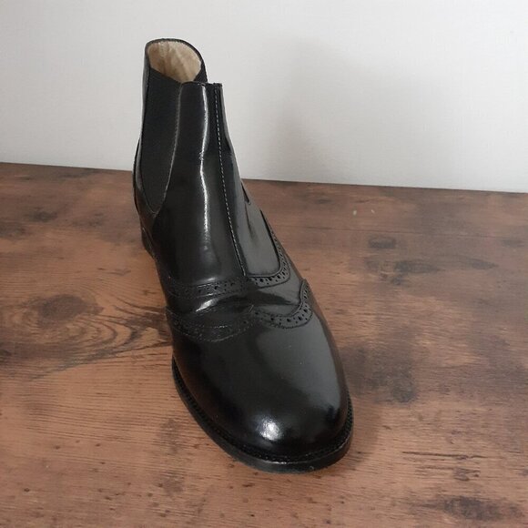 Carlo Pazolini Women's Size 7.5 (EU38) Black Patent Leather Wingtip Ankle Boots - Picture 3 of 15